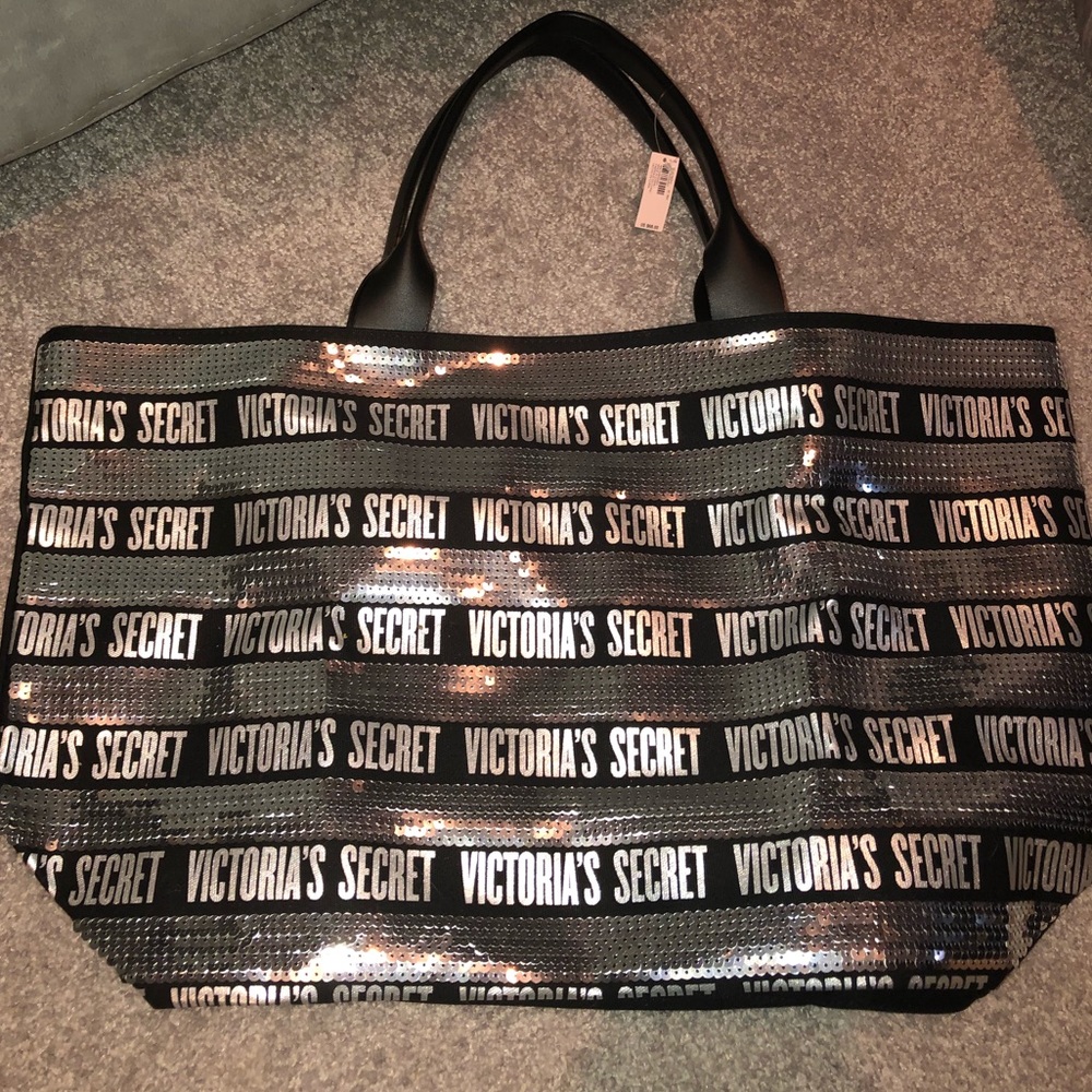 Victoria secret large sequin tote